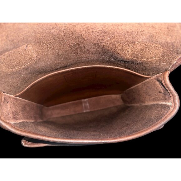 VTG Coach Station Bag 5130 Mahogany Leather Brass Crossbody Satchel 90s USA + Ta - Picture 8 of 9